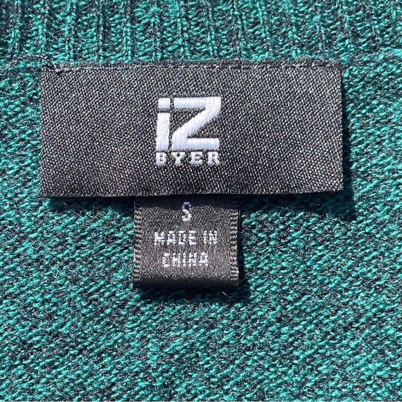 IZ Byer | Green long sleeve sweater dress lace up chest - Picture 6 of 13